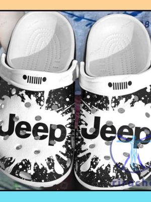 Black White Jeep Crocs Off Road Adventure Crocband Clogs For Jeep Fans riracha 1 1