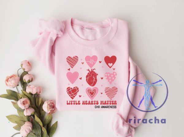 Little Heart Matter Chd Awareness Shirt Heart Disease Month Awareness Tee Anatomical Heart Shirt For Warrior Hoodie Sweatshirt riracha 1