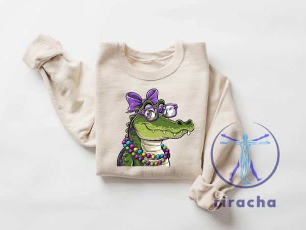 Mardi Gras Crocodile Sweatshirt T Shirt Hoodie For Women Alligator Fat Tuesday Shirt Perfect Birthday Gift Idea riracha 1 1