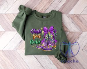 Shake Your Bootie Sweatshirt T Shirt Hoodie For Mardi Gras Boots Shirt And Louisiana Mardi Gras Funny Shirt Unique riracha 1 1