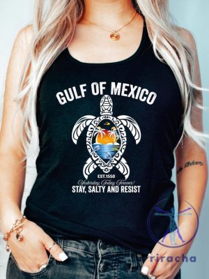 Stylish Gulf Of Mexico 1550 Racerback T Shirt Hoodie Sweatshirt For Mexico Beach Texas Alabama Mississippi Florida Turtle Lovers riracha 1 1