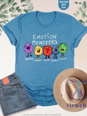 Emotion Monsters Shirt Funny Tee For Mental Health Awareness Emotions Sweatshirt And Hoodie Gift For Mixed Feelings riracha 1 2