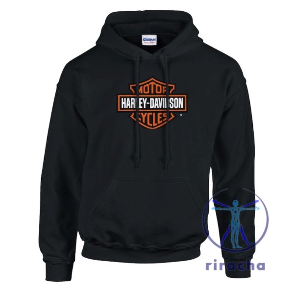 Harley Davidson Vintage Logo Hoodie Sweatshirt T Shirt For Classic Motorcycle Enthusiasts And Retro Style Lovers riracha 1 1