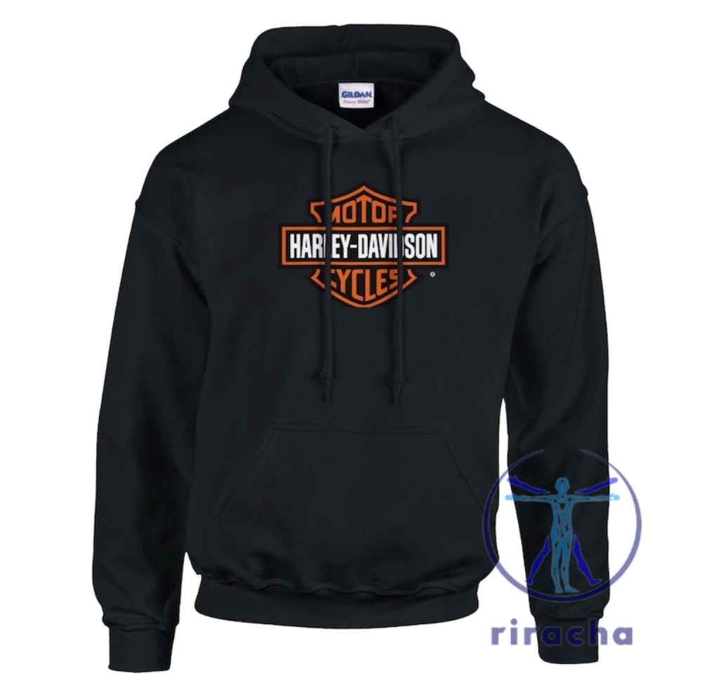 Harley Davidson Vintage Logo Hoodie Sweatshirt T Shirt for Classic Motorcycle Enthusiasts and Retro Style Lovers