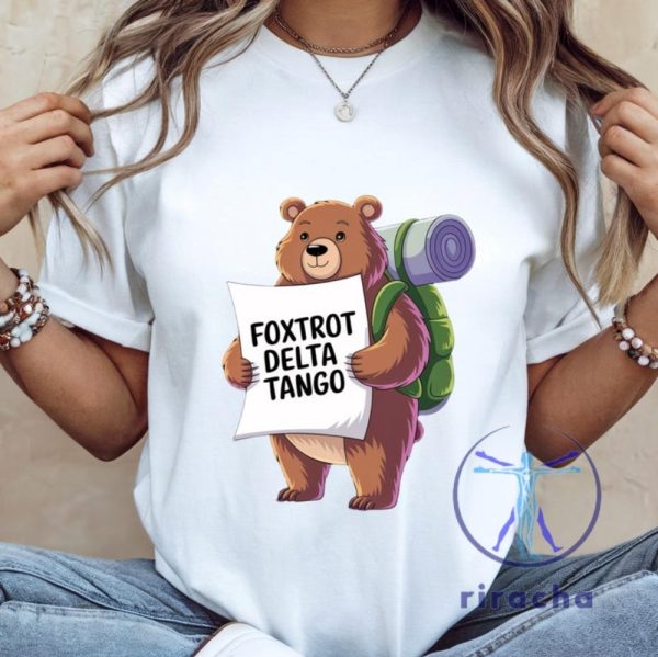 Anti Trump Bear T Shirt Hoodie Sweatshirt Foxtrot Delta Tango Political Statement Tee Subtle Protest Shirts Phonetic Code Apparel riracha 1 1