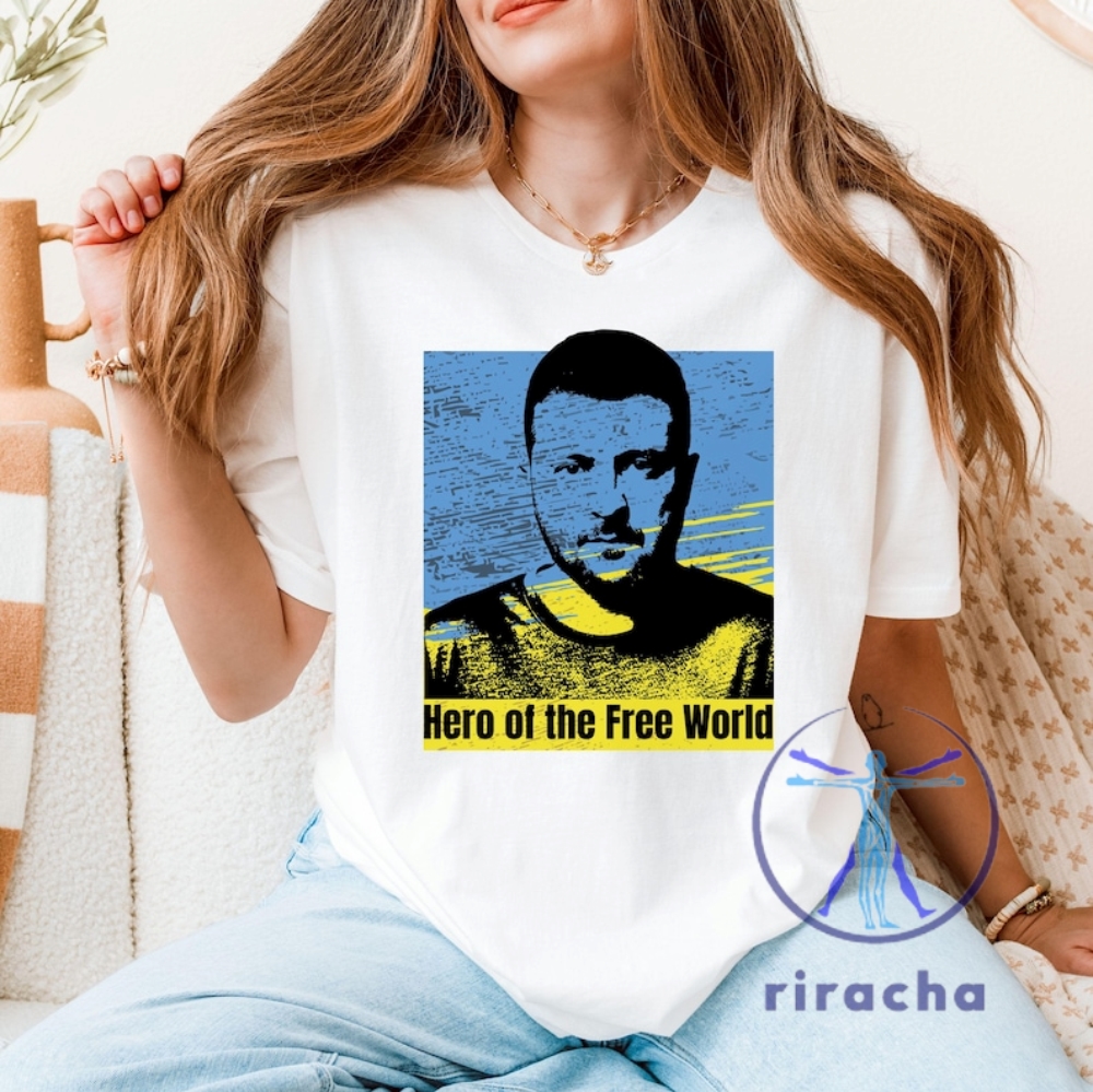 Volodymyr Zelensky Shirt Hoodie Sweatshirt Support Ukraine Ukrainian Solidarity Anti Trump Putin Zelensky Is A Hero Pro Ukrainian T Shirts riracha 1