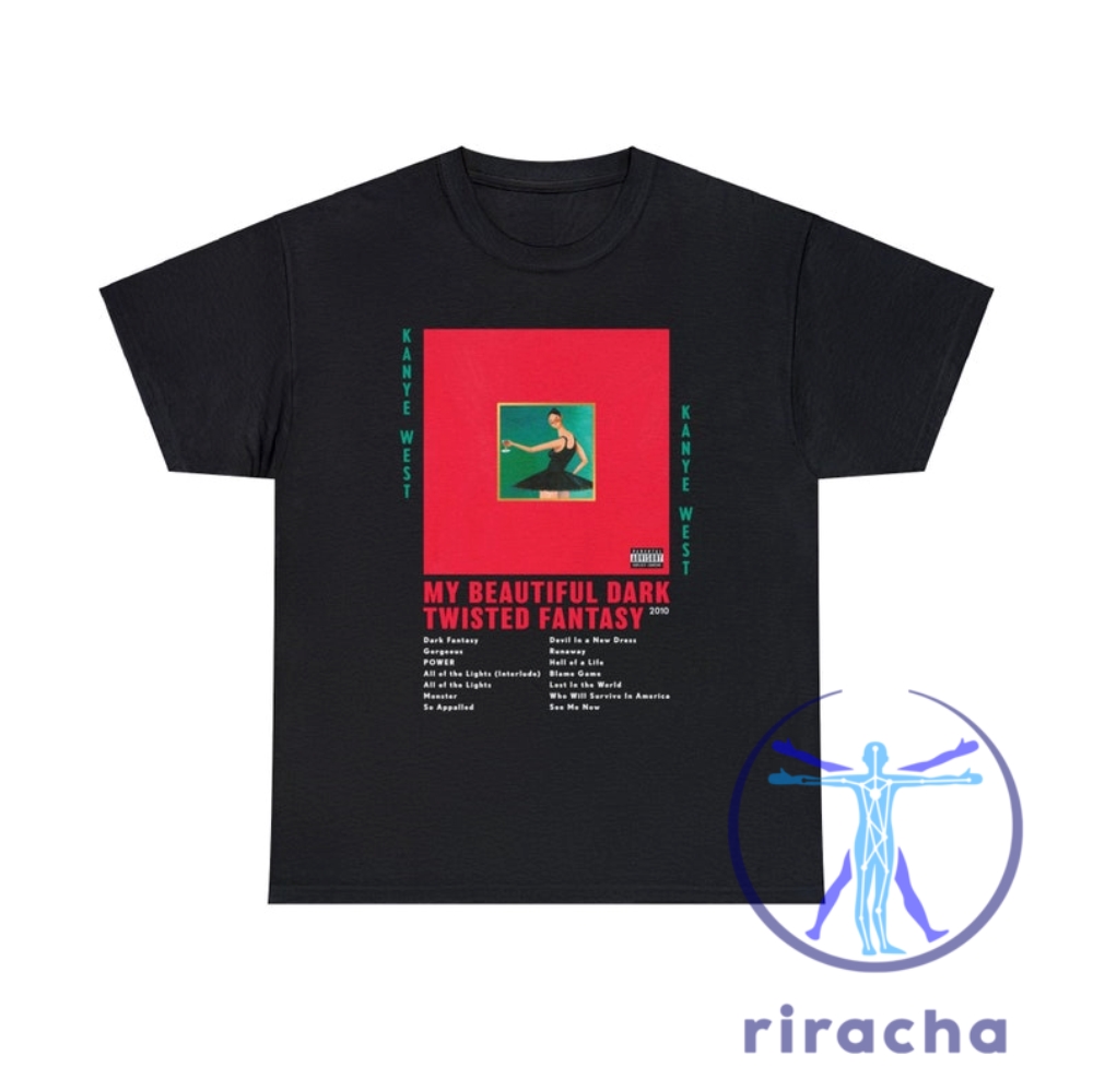 Kanye West My Beautiful Dark Twisted Fantasy T Shirt Hoodie Sweatshirt Unisex Vintage riracha 1