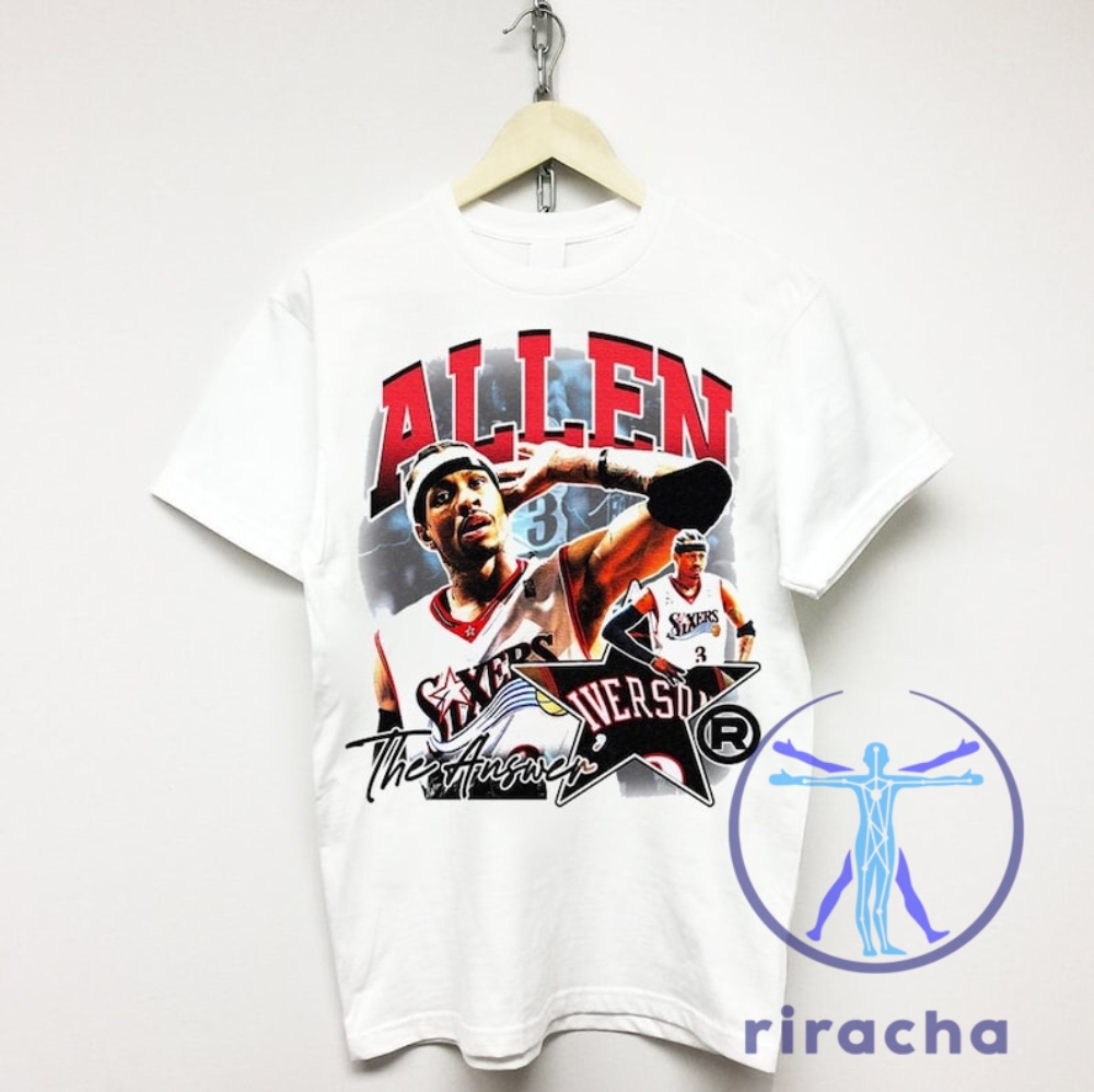 Allen Iverson T Shirt Hoodie Sweatshirt Vintage Rap Tee Merch Tour Concert Dennis Rodman Travis Scott Drake Jordan Kanye riracha 1