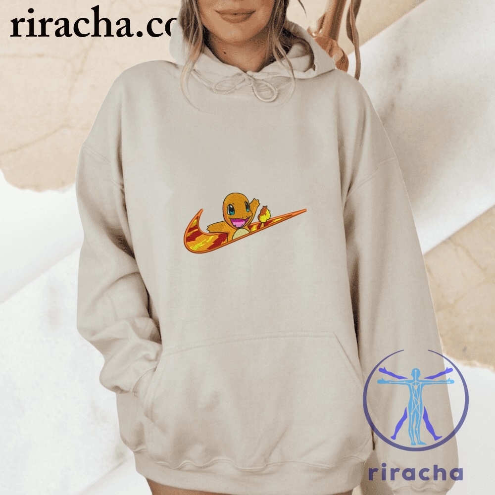 Nike X Charmander Embroidered T Shirt Hoodie Sweatshirt Pokemon Embroidery 11 Nike X Charmander Embroidered T Shirt Hoodie Sweatshirt Pokemon Embroidery