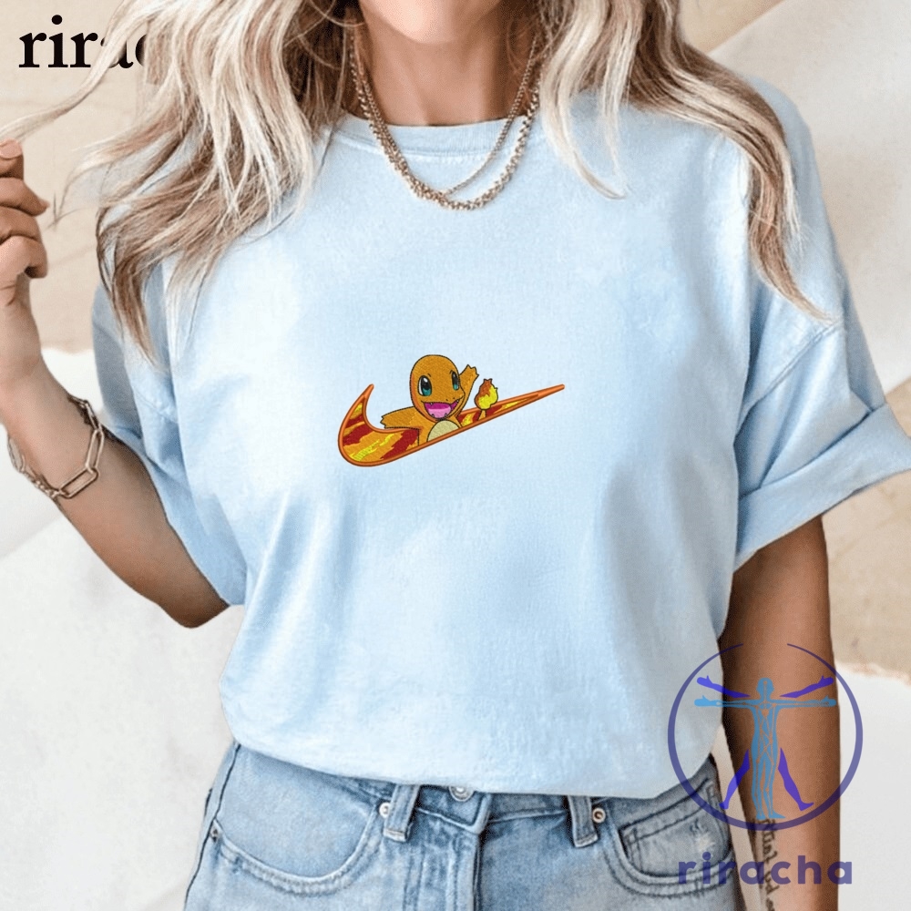 Nike X Charmander Embroidered T Shirt Hoodie Sweatshirt Pokemon Embroidery 12 Nike X Charmander Embroidered T Shirt Hoodie Sweatshirt Pokemon Embroidery