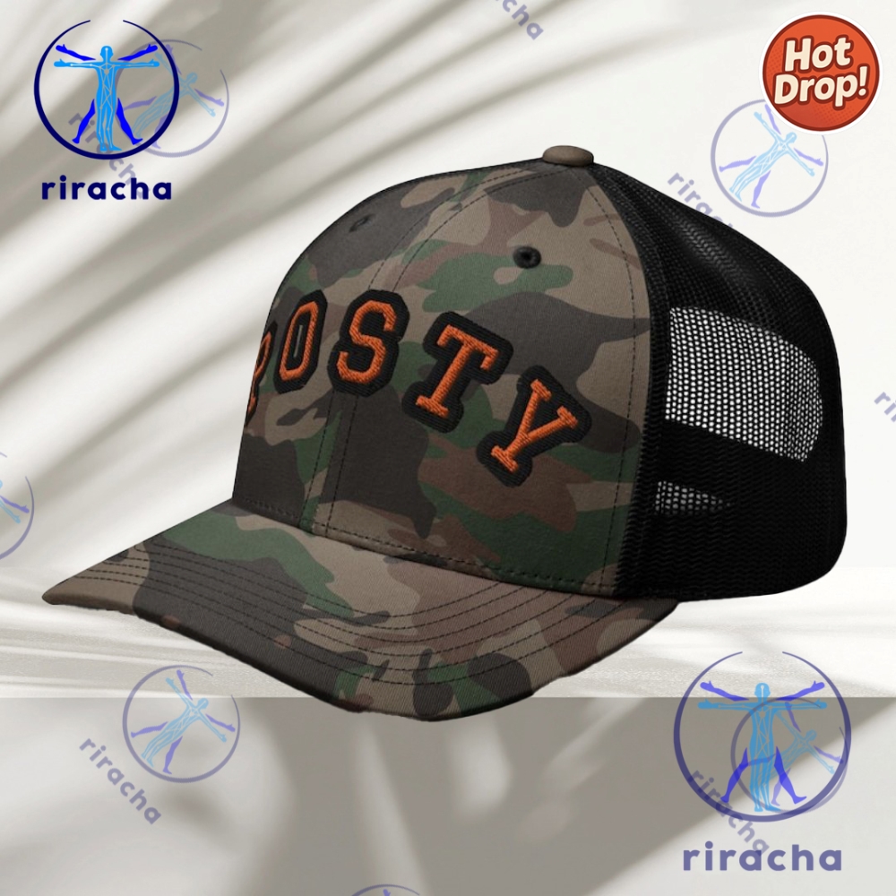 Post Malone Embroidered Camouflage Trucker Hat Posty Cap 10 Post Malone Embroidered Camouflage Trucker Hat Posty Cap Cap