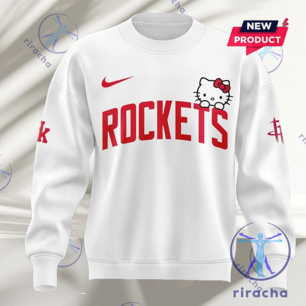 New Houston Rockets Hello Kitty 3D Shirt Pullover Hoodie Crewneck Sweatshirt Unisex 8 New Houston Rockets Hello Kitty 3D Shirt Pullover Hoodie Crewneck Sweatshirt Unisex