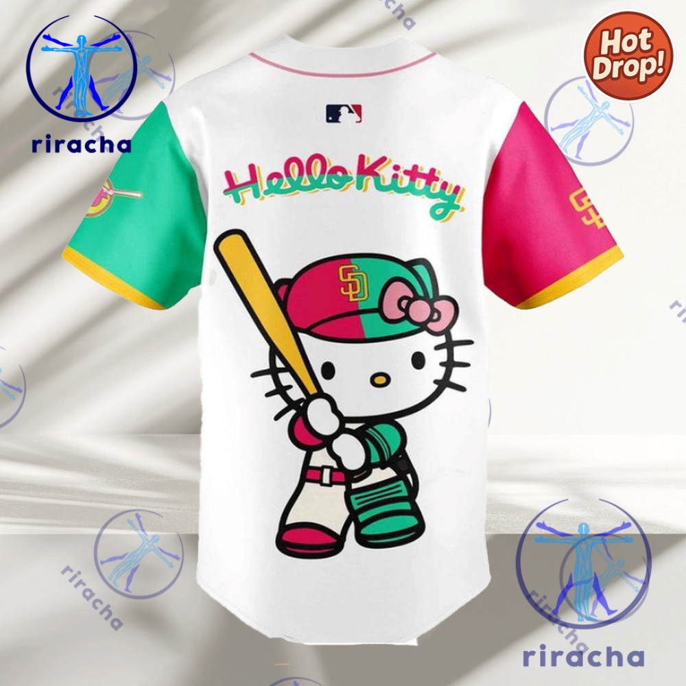San Diego Padres Hello Kitty 2025 Baseball Shirt Jersey Mens Womens 5 San Diego Padres Hello Kitty 2025 Baseball Shirt Jersey Mens Womens