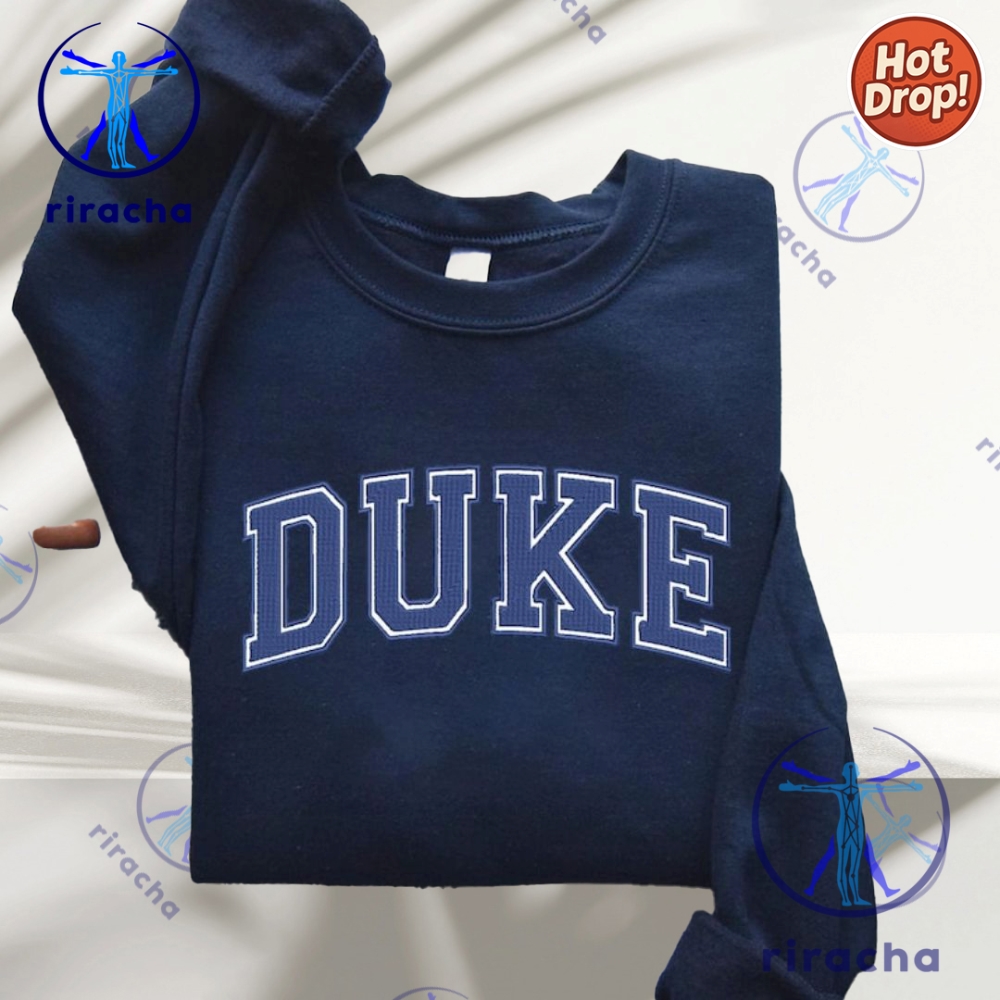 Duke Embroidered Shirt Sweatshirt Crewneck Hoodie Duke University White Lotus 6 Duke Embroidered Shirt Sweatshirt Crewneck Hoodie Duke University White Lotus