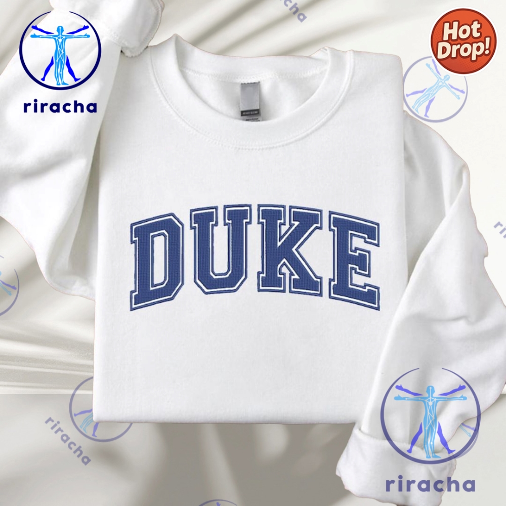 Duke Embroidered Shirt Sweatshirt Crewneck Hoodie Duke University White Lotus 7 Duke Embroidered Shirt Sweatshirt Crewneck Hoodie Duke University White Lotus