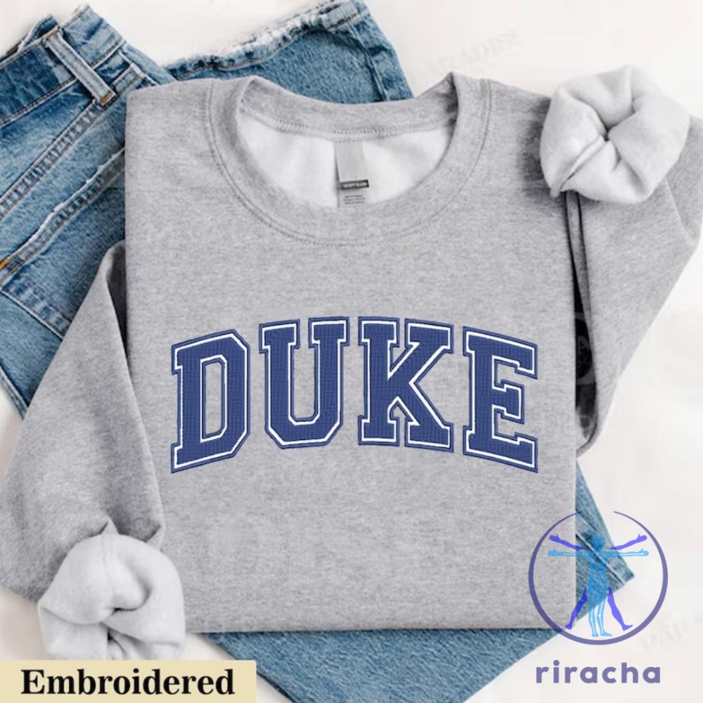 Duke Embroidered Shirt Sweatshirt Crewneck Hoodie Duke University White Lotus 8 Duke Embroidered Shirt Sweatshirt Crewneck Hoodie Duke University White Lotus