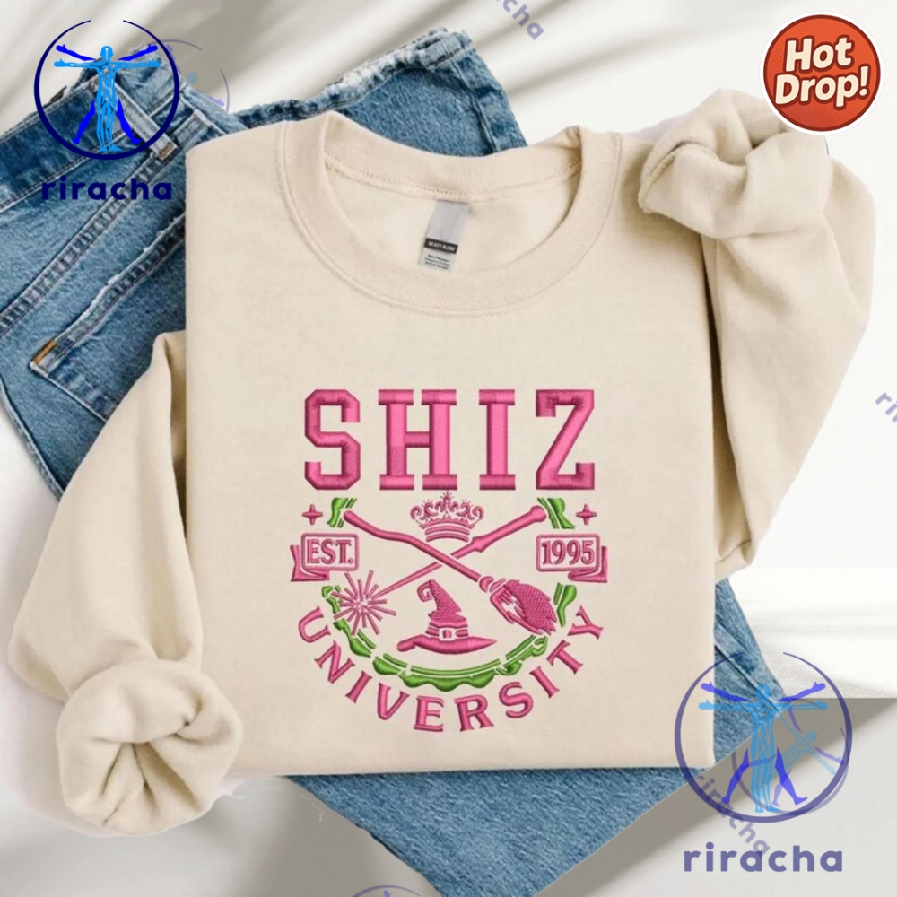 Shiz University Wicked Embroidered Shirt Crewneck Sweatshirt Hoodie Elphaba And Glinda Embroidery 4 Shiz University Wicked Embroidered Shirt Crewneck Sweatshirt Hoodie Elphaba And Glinda Embroidery