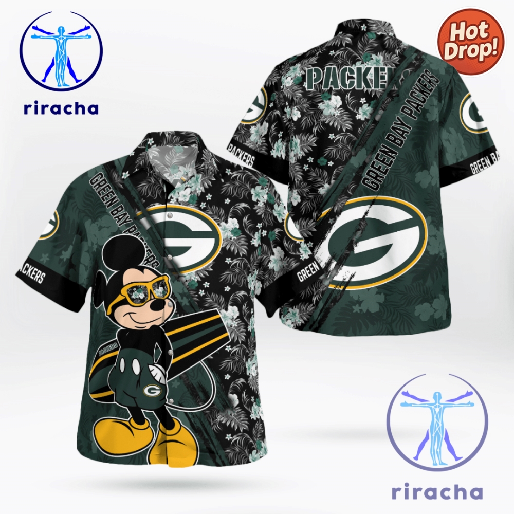 Green Bay Packers Mickey Mouse Hawaiian Shirt Aloha Button Up Shirts riracha 1