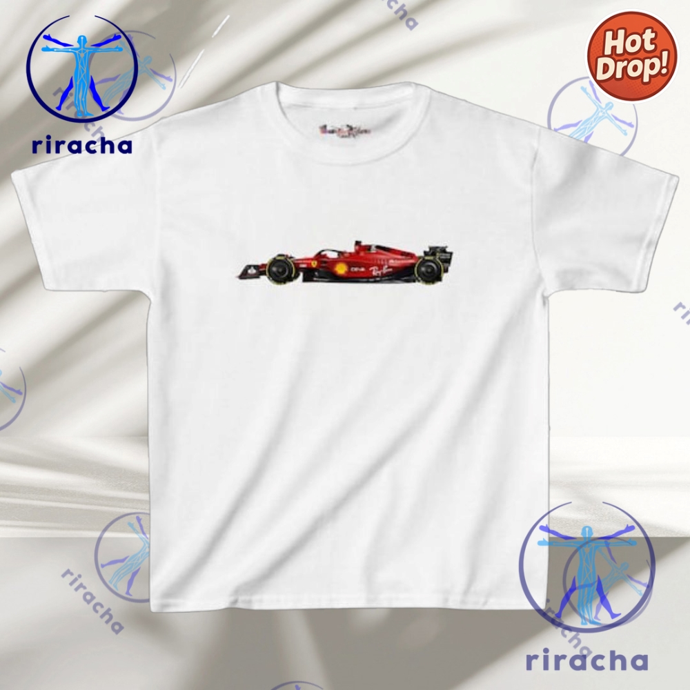 F1 Ferrari Charles Leclerc Race Car Formula 1 Fitted Shirt Race Day Merch riracha 1