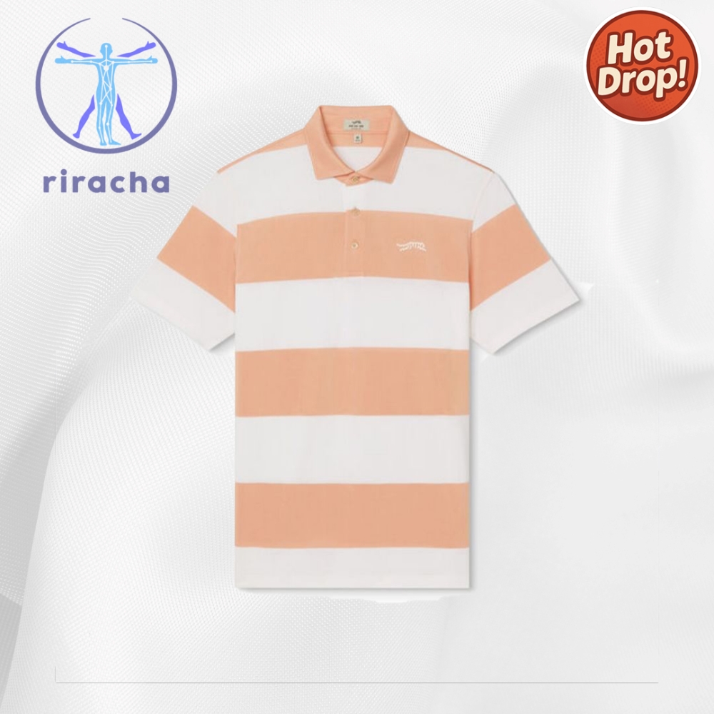 Travis Kelce Tiger Woods Inspired White Peach Polo Shirt 8Am Invitational By Justin Timberlake riracha 1