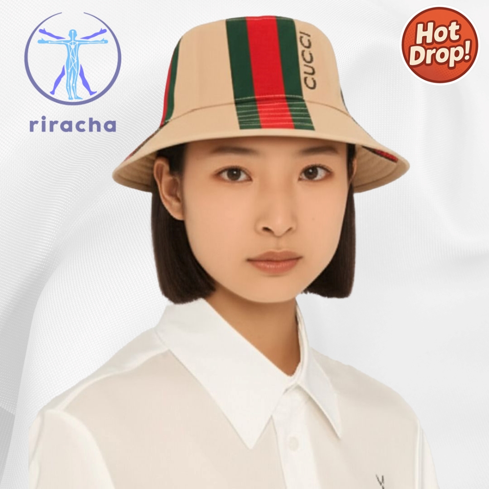 Travis Kelce Gucci Logo Printed Cotton Canvas Bucket Hat 6 Travis Kelce Gucci Logo Printed Cotton Canvas Bucket Hat Cap