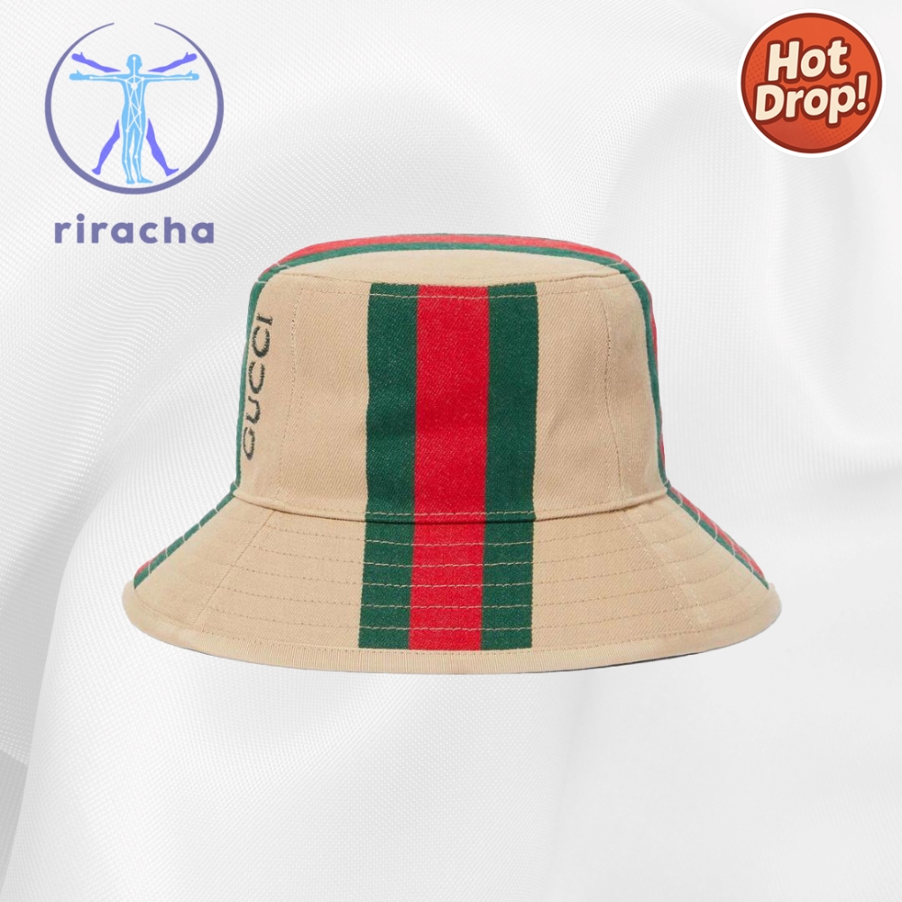 Travis Kelce Gucci Logo Printed Cotton Canvas Bucket Hat 8 Travis Kelce Gucci Logo Printed Cotton Canvas Bucket Hat Cap