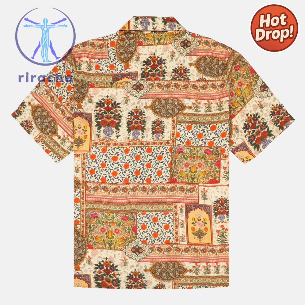 Travis Kelce Colorful Patchwork Hawaiian Shirt Button Up Shirts 9 Travis Kelce Colorful Patchwork hawaiian shirt Button Up Shirts
