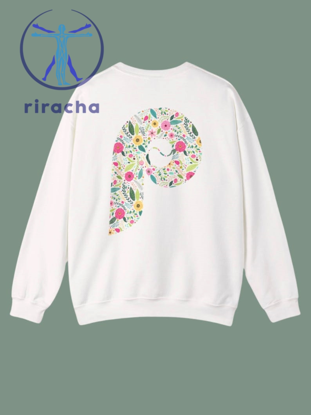 Go Phils Embroidered Shirt Crewneck Sweatshirt For Unisex Baseball Fans riracha 1