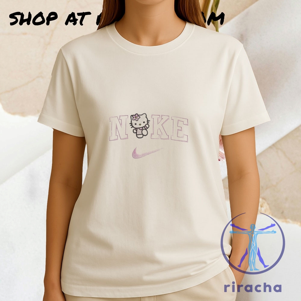 Top 10 Trending Embroidered Shirts for Summer 2025 You’ll Want to Wear Every Day 8 Hello Kitty Inspired Nike Embroidered Shirt Hoodie Sweatshirt For Daughter