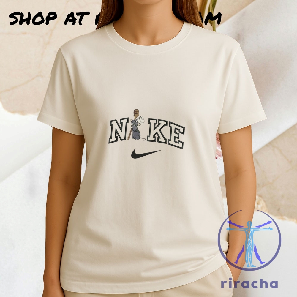 Top 10 Trending Embroidered Shirts for Summer 2025 You’ll Want to Wear Every Day 9 Remy Ratatouille Character Inspired Nike Embroidered Shirt Hoodie Sweatshirt