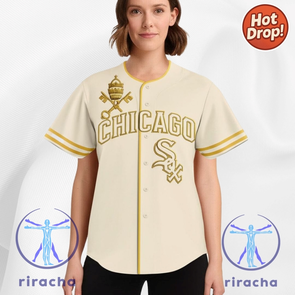 White Sox Vatican City Connect Jersey Chicago White Sox Baseball Shirt riracha 1 1