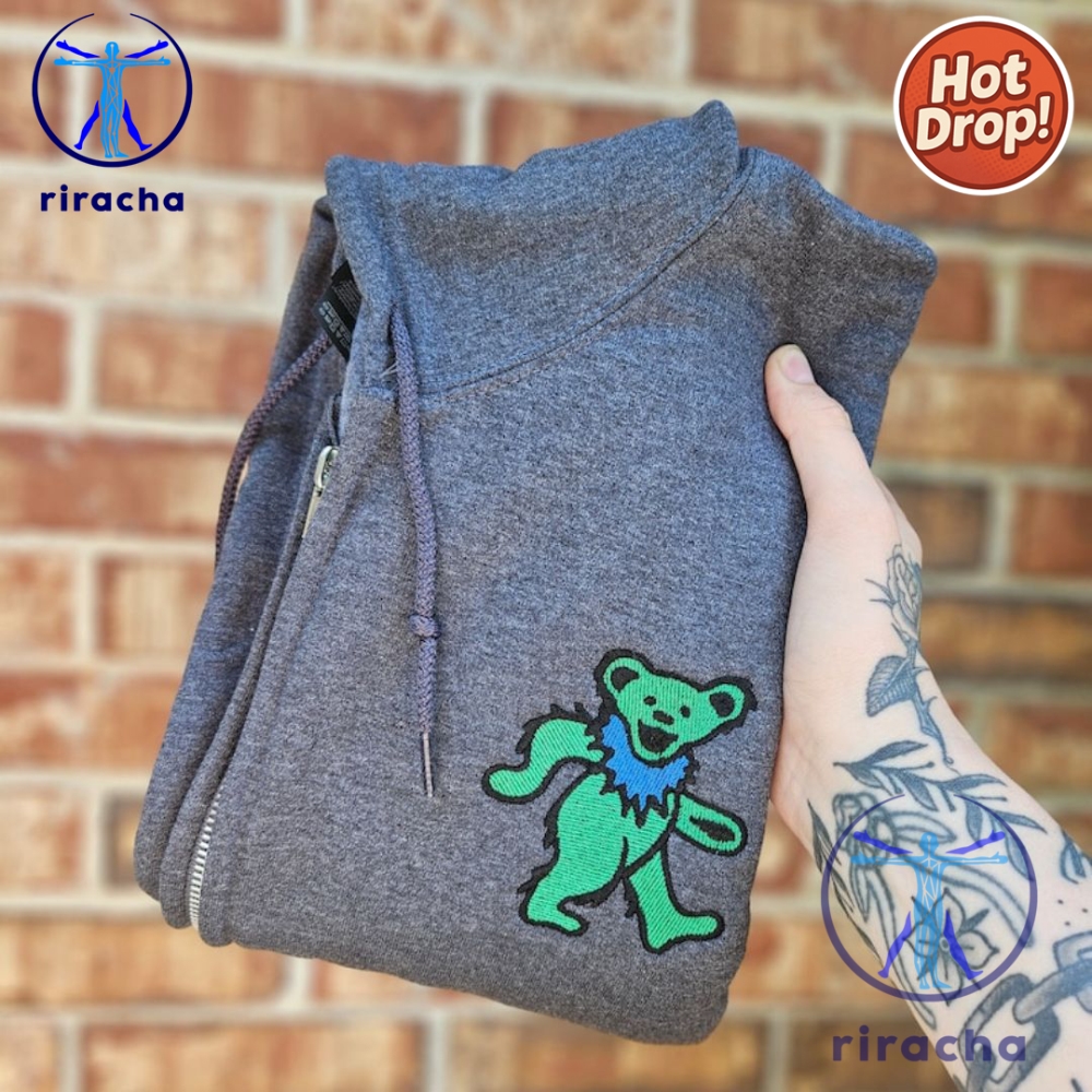 Grateful Dead Dancing Bear Embroidered Shirt Music Band Merchandise Classic Rock Sweatshirt 20 Grateful Dead Dancing Bear Embroidered Shirt Music Band Merchandise Classic Rock Sweatshirt