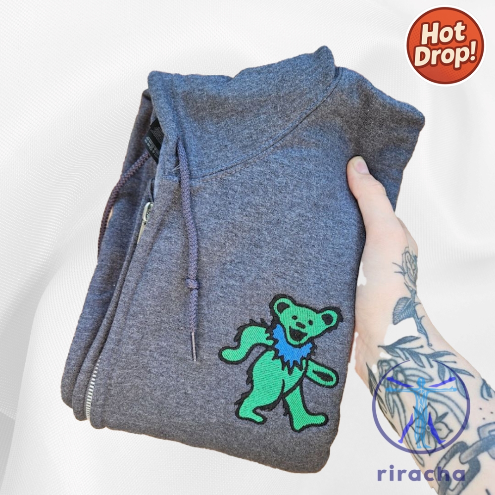 Grateful Dead Dancing Bear Embroidered Shirt Music Band Merchandise Classic Rock Sweatshirt 21 Grateful Dead Dancing Bear Embroidered Shirt Music Band Merchandise Classic Rock Sweatshirt