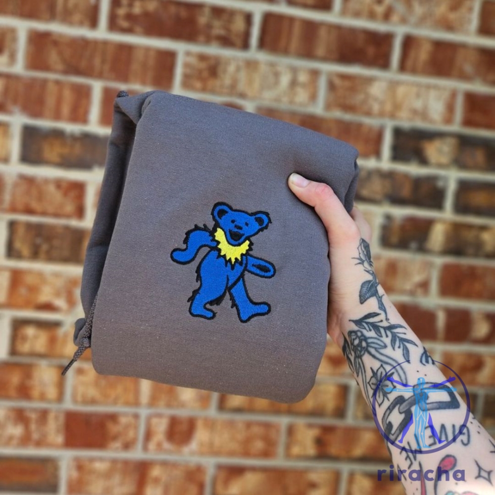 Grateful Dead Dancing Bear Embroidered Shirt Music Band Merchandise Classic Rock Sweatshirt 22 Grateful Dead Dancing Bear Embroidered Shirt Music Band Merchandise Classic Rock Sweatshirt