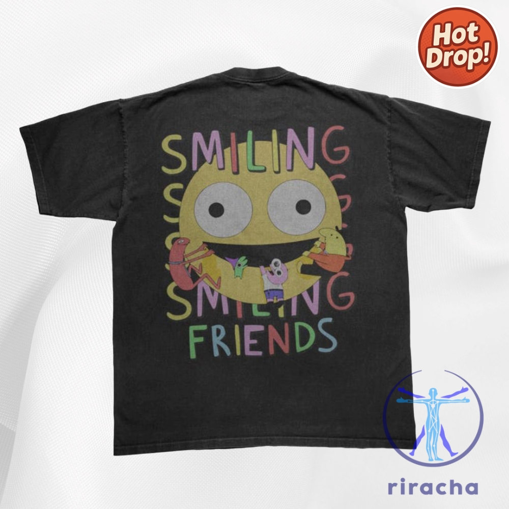 Smiling Friends Unisex 2 Sided Shirt Pim Charlie Alan Gleb Merch Crewneck Pullover Hoodies riracha 2