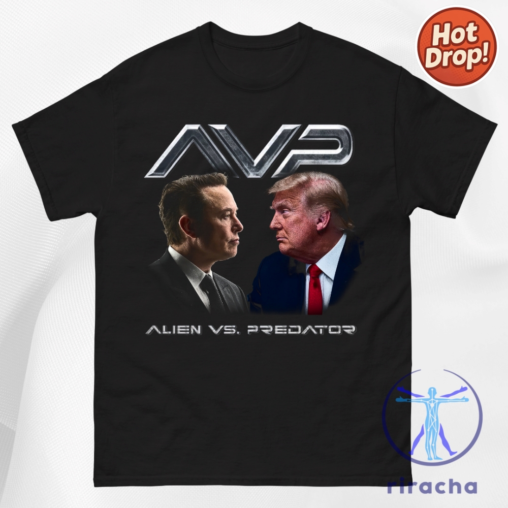 Alien Vs Predator Trump Vs Elon T Shirt Hoodie Sweatshirt riracha 1