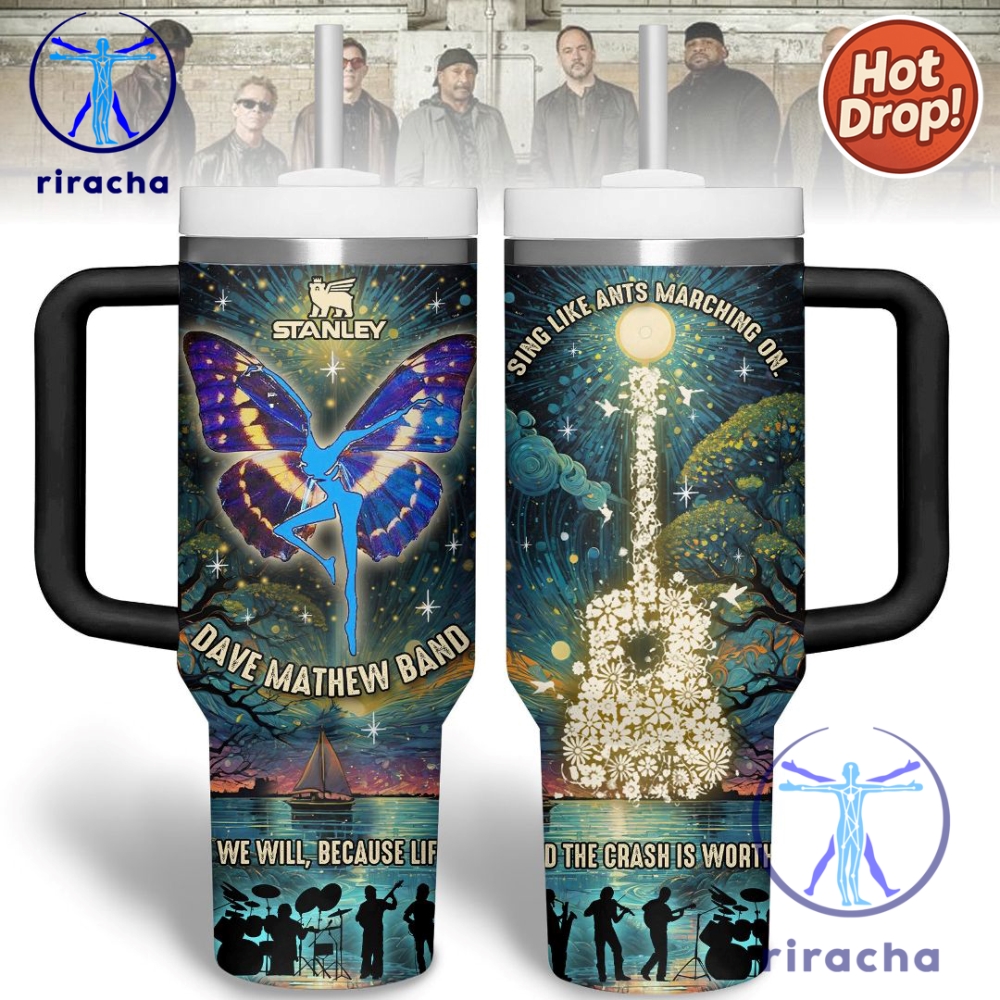 Dave Matthews Music Custom Stanley Cup 40Oz Tumbler With Handle riracha 1