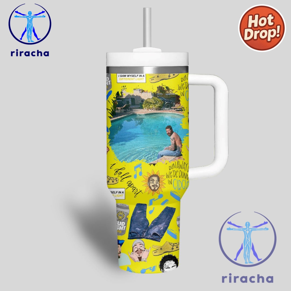 Post Malone Music Custom Stanley Cup 40Oz Tumbler With Handle 7 c