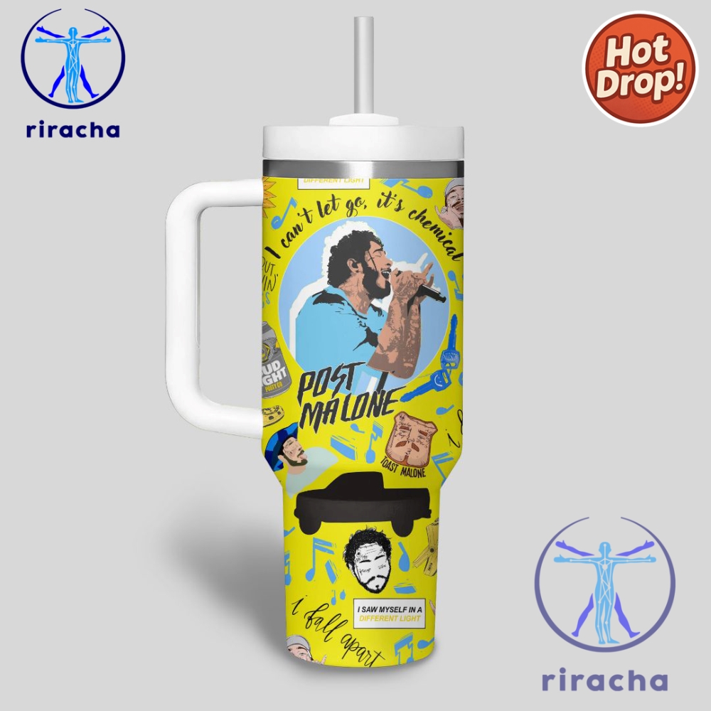 Post Malone Music Custom Stanley Cup 40Oz Tumbler With Handle 9 c