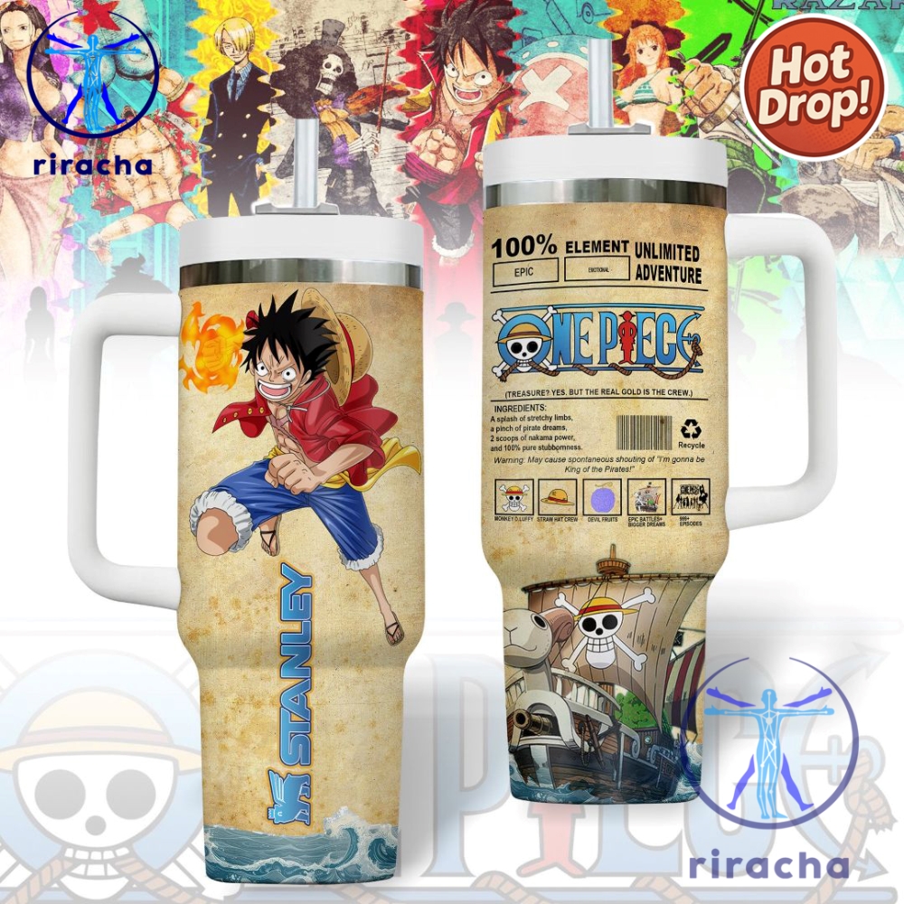 One Piece Anime Custom Stanley Cup 40Oz Tumbler With Handle riracha 1