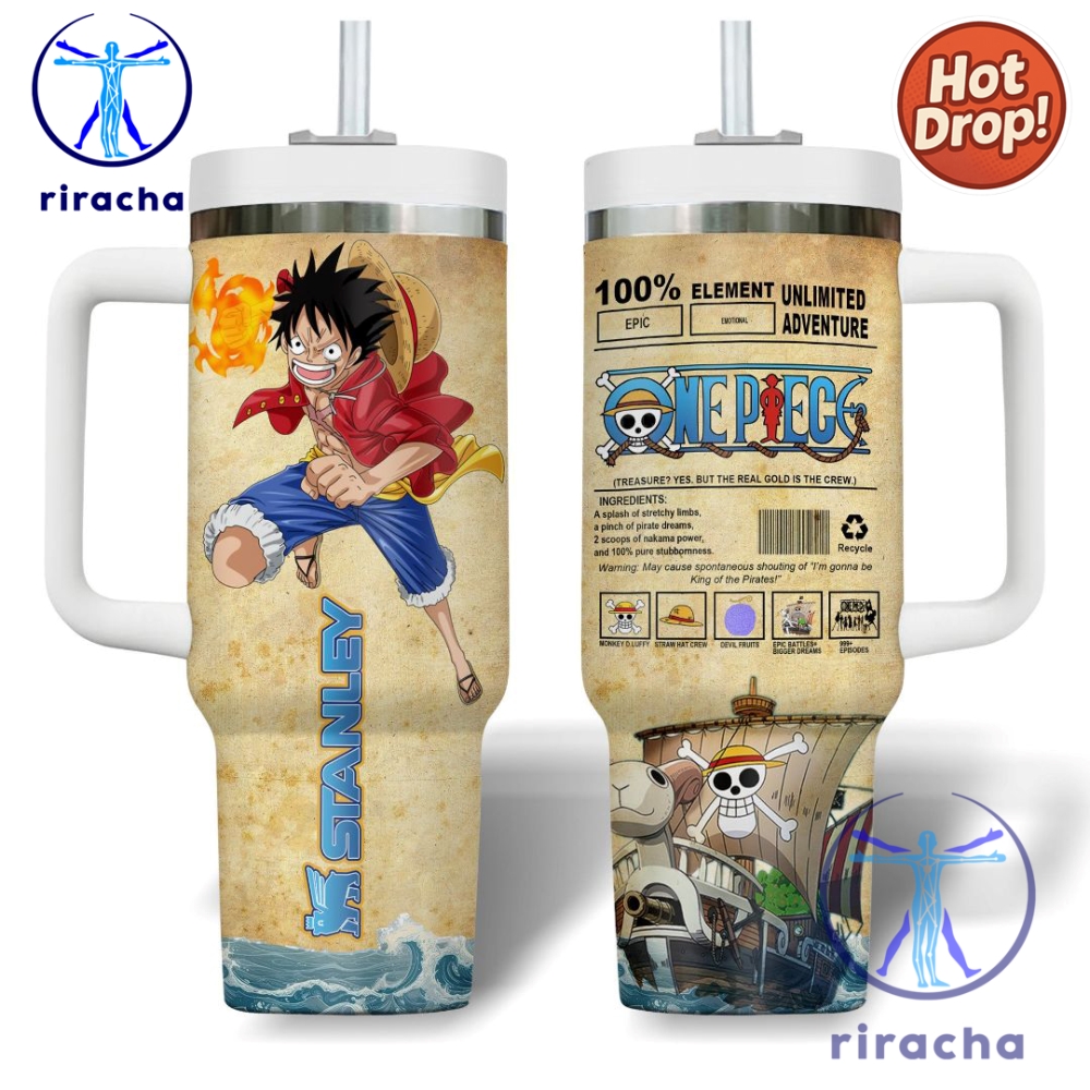 One Piece Anime Custom Stanley Cup 40Oz Tumbler With Handle 8 c