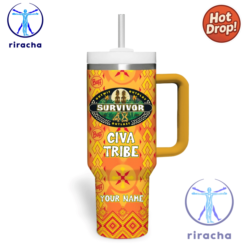 Survivor Games Custom Stanley Cup 40Oz Tumbler With Handle riracha 1 2