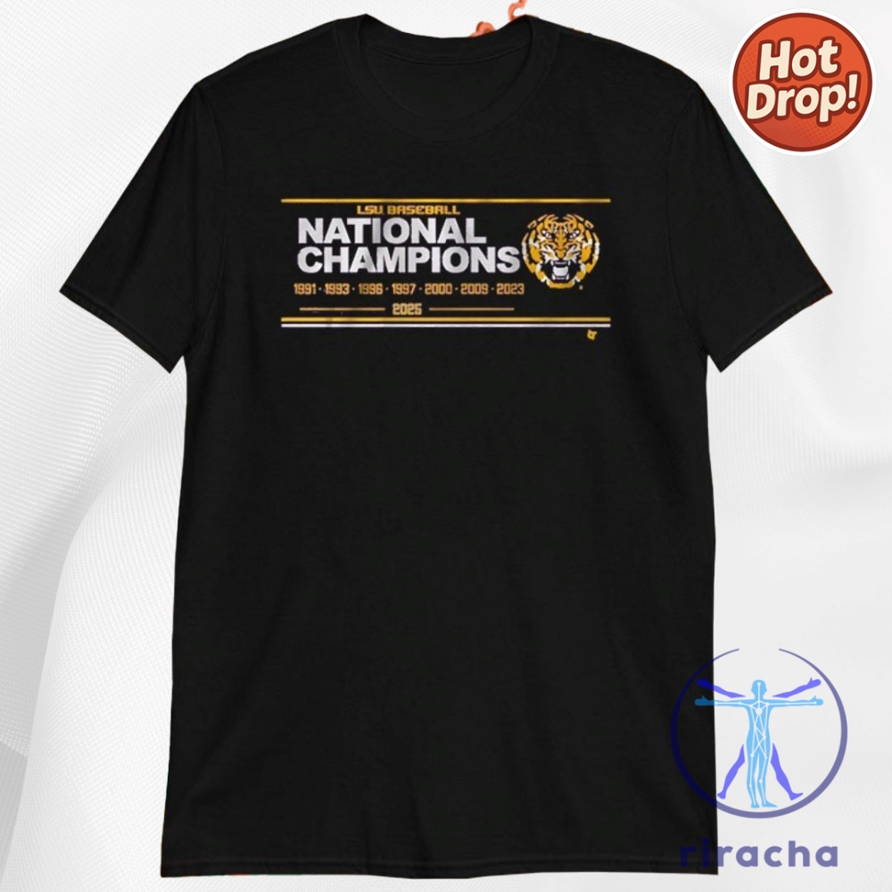 Champions of the Diamond: LSU Tigers 2025 Victory Style Collection 4 Lsu Tigers 8X National Champions Sign 2025 Tshirt Hoodie Crewneck