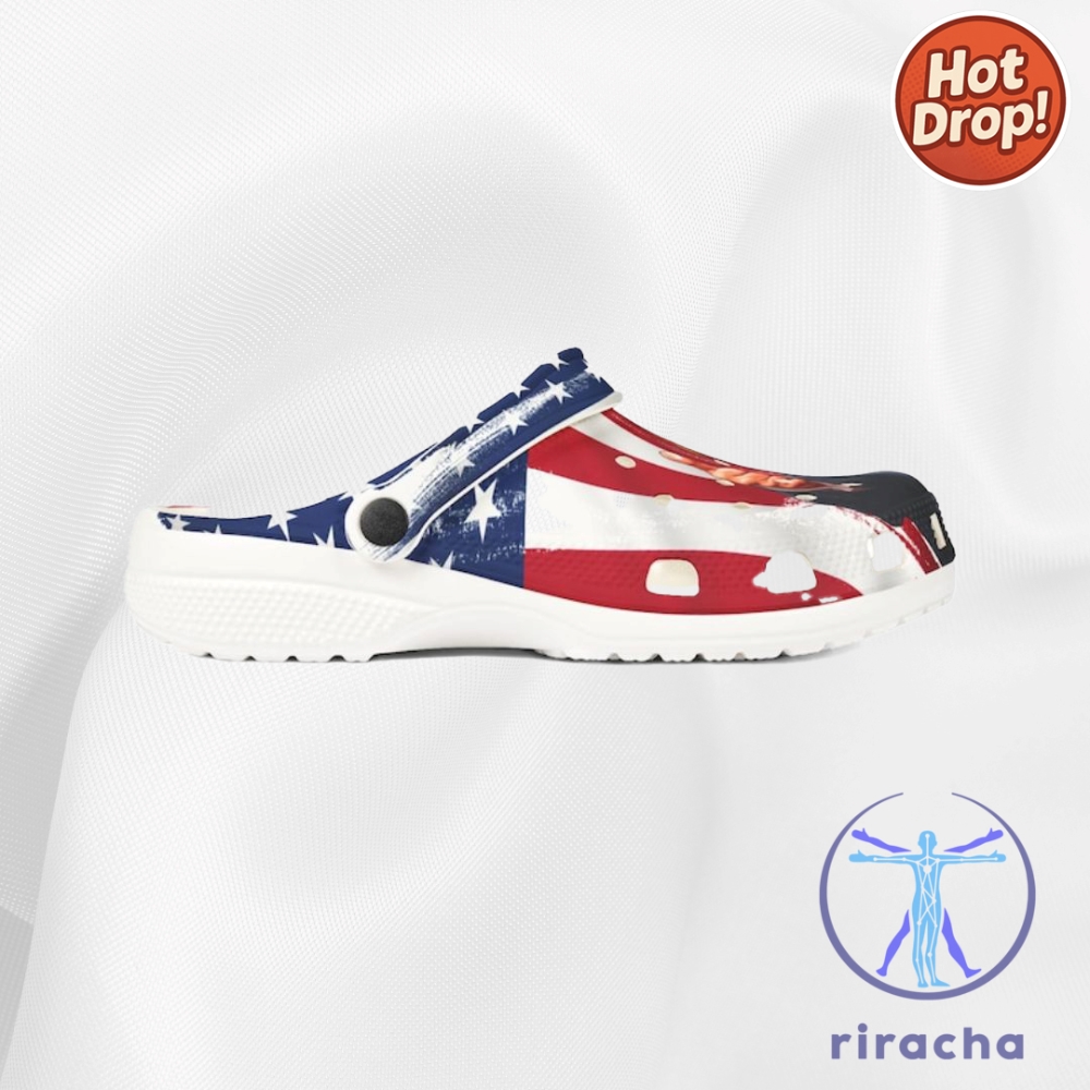 Trump American Flag Clogs Maga Sunglasses Thumbs Up Patriotic Crocs 12 Trump American Flag Clogs MAGA Sunglasses Thumbs Up Patriotic Crocs Crocs