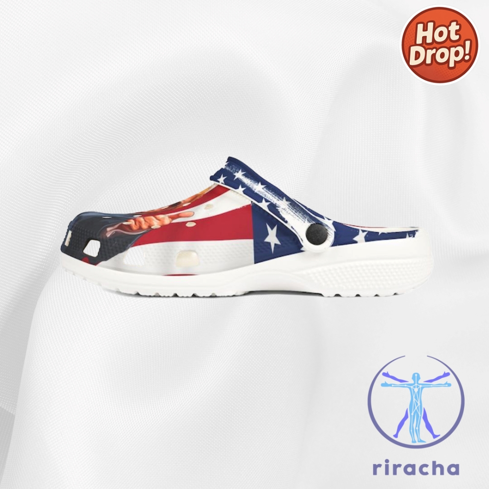 Trump American Flag Clogs Maga Sunglasses Thumbs Up Patriotic Crocs 14 Trump American Flag Clogs MAGA Sunglasses Thumbs Up Patriotic Crocs Crocs