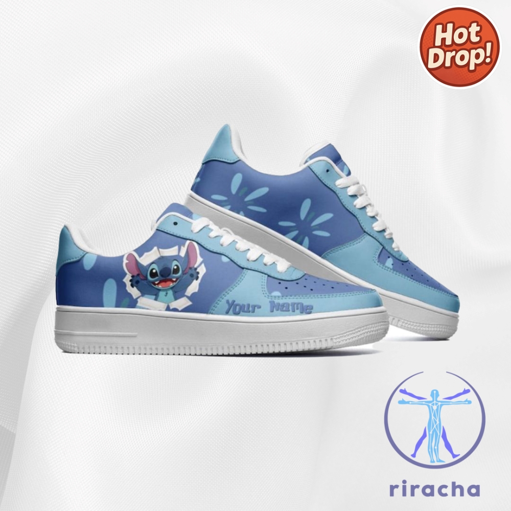 From Anime to Americana: Bold Custom Sneakers & Clogs That Speak Your Style 3 Stitch Lilo And Stitch Custom Air Force 1 Gift Personalized Air Force Ones
