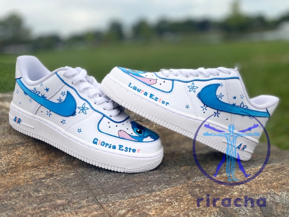 Stitch Custom Air Force Ones Disney Inspired Af1 Shoes 11 Stitch Custom Air Force Ones Disney Inspired AF1 Shoes