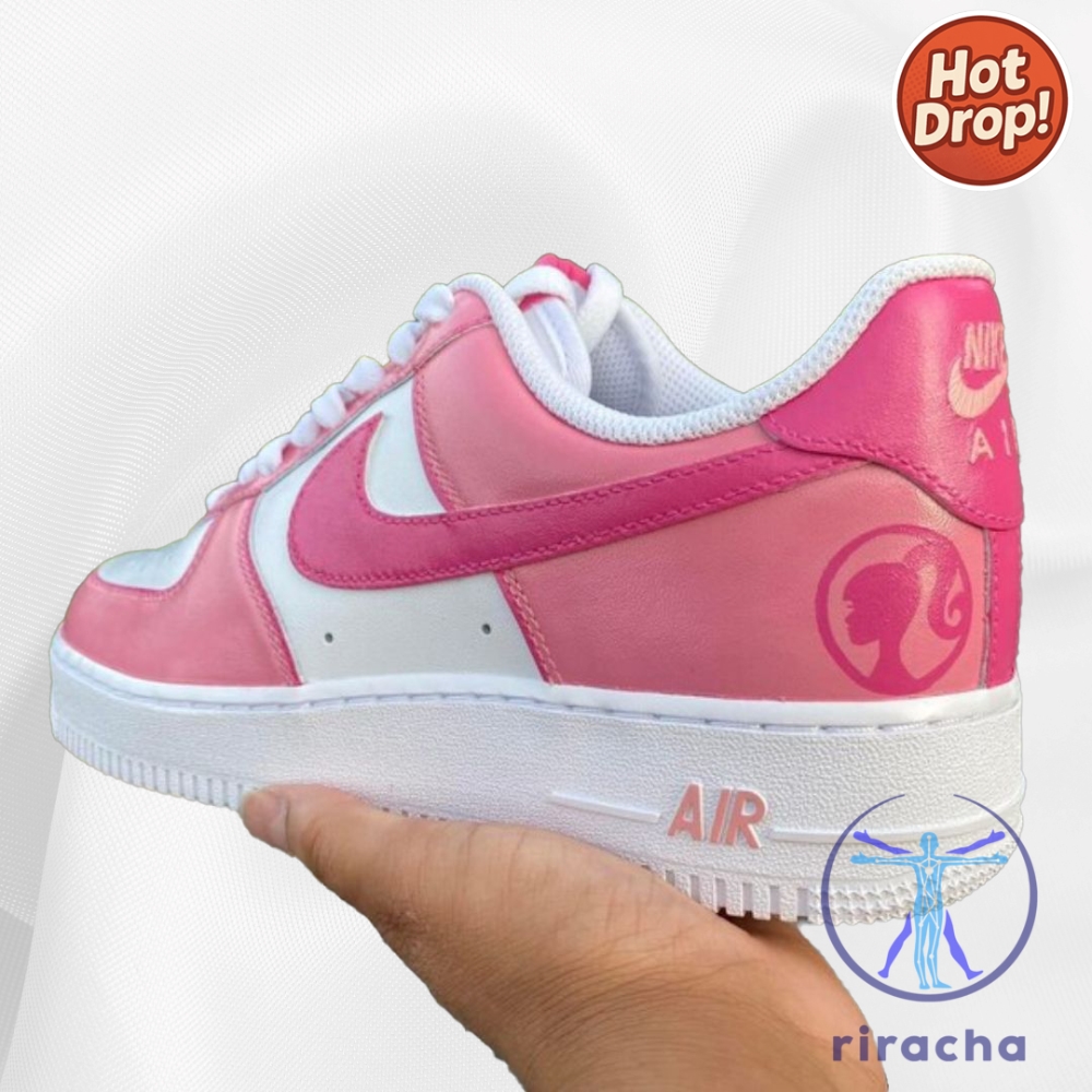 From Anime to Americana: Bold Custom Sneakers & Clogs That Speak Your Style 11 Too Much Pink Barbie Custom Air Force Ones Barbiecore Style Af1