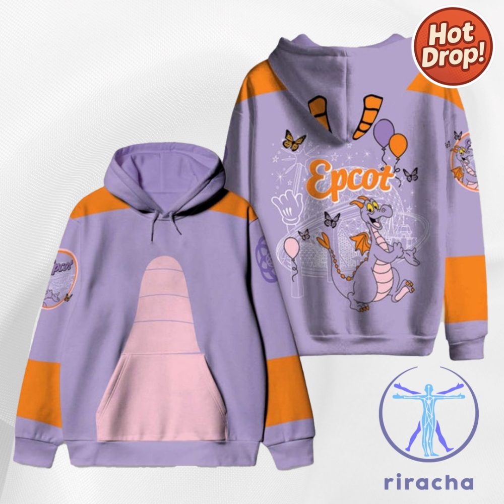 From Sharks to Stardust: Unique Niche Apparel and Drinkware for Movie Buffs, Cat Lovers, and Summer Style Fans 3 Disney Park Apparel Epcot Figment Dragon 3D Shirt Matching Family Hoodie T Shirt Sweatshirt
