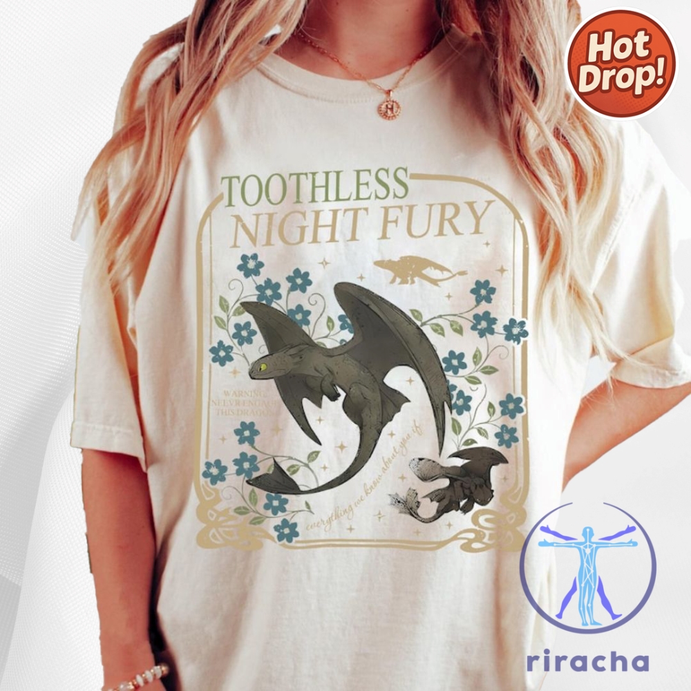 Fantasy Dragon Apparel Toothless Night Fury Botanical Magic Kingdom T Shirt Hoodie Sweatshirt riracha 1